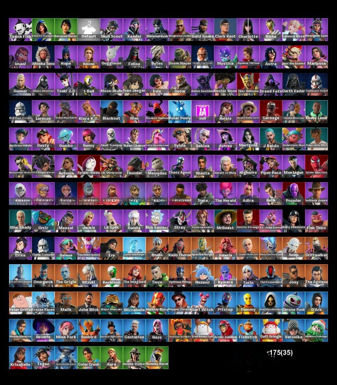 💥 175 skins | 🌟 Fortnite account