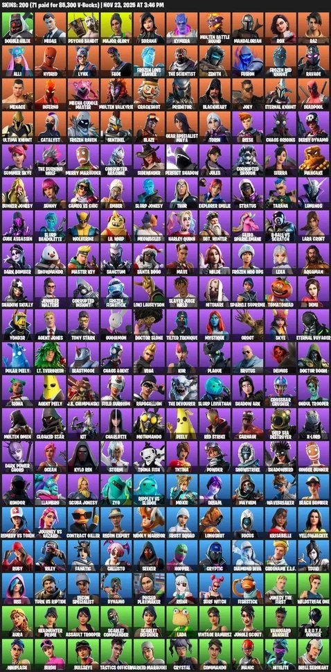 🎨 200 skins | 🌟 Fortnite account