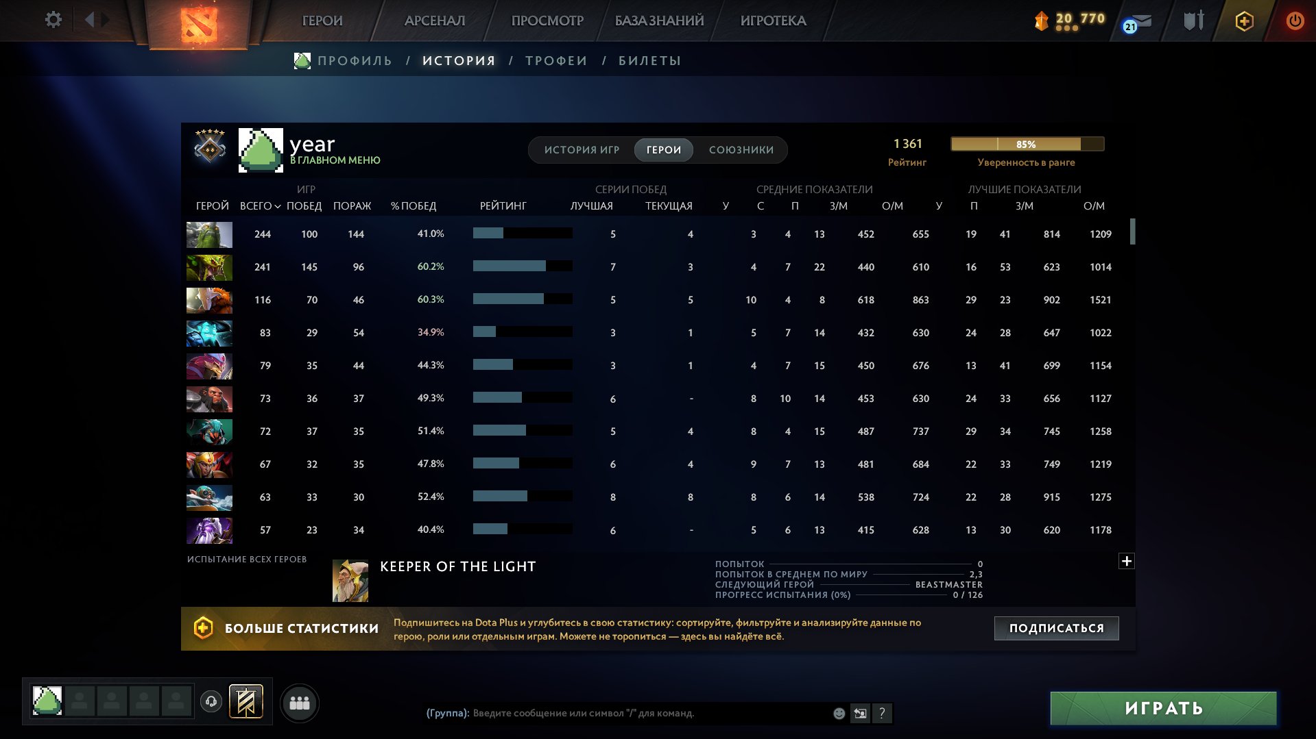 🏅 MMR 1361 | 🕒 2499 hours | 🛡 11384