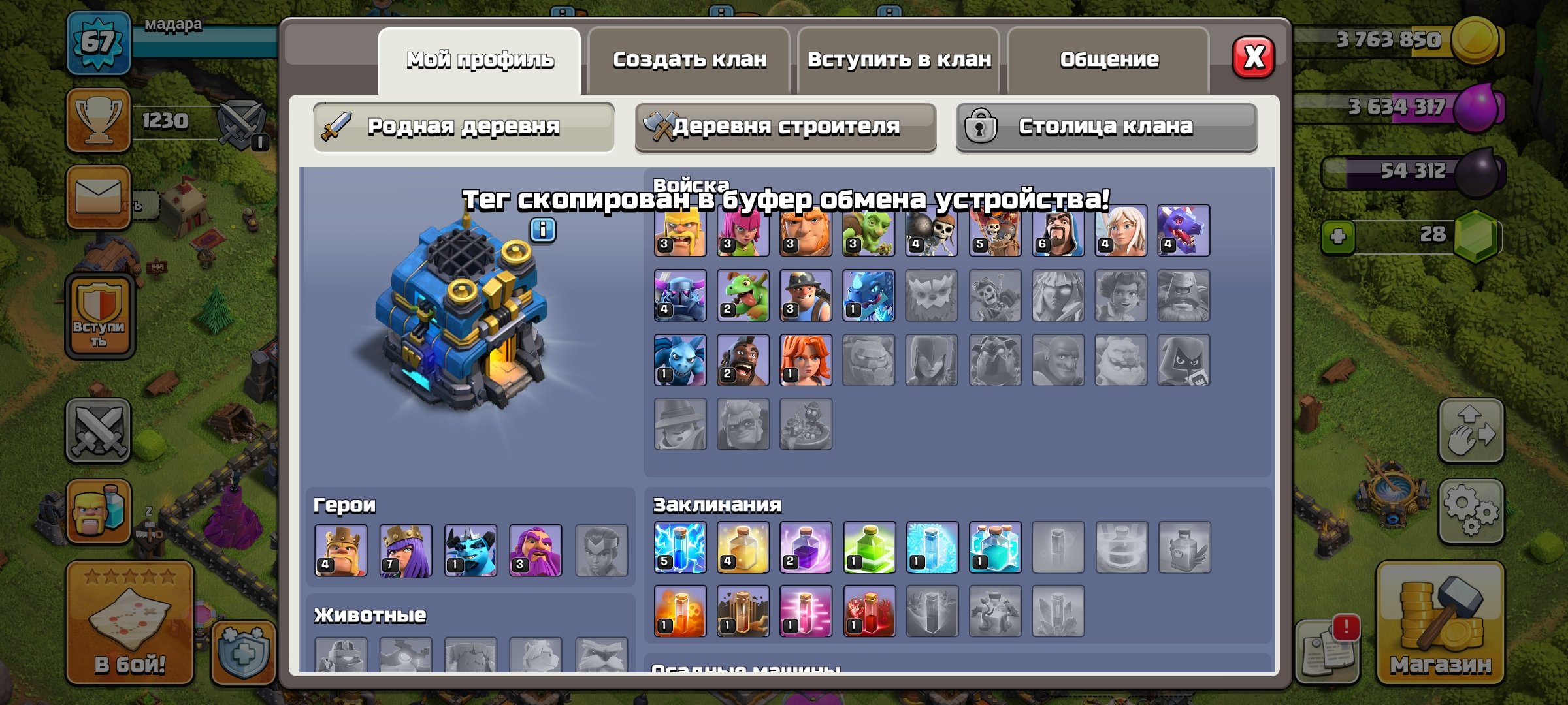 🏰 Clash of Clans акаунт | Ратуша 12 рівень | Рівень 20