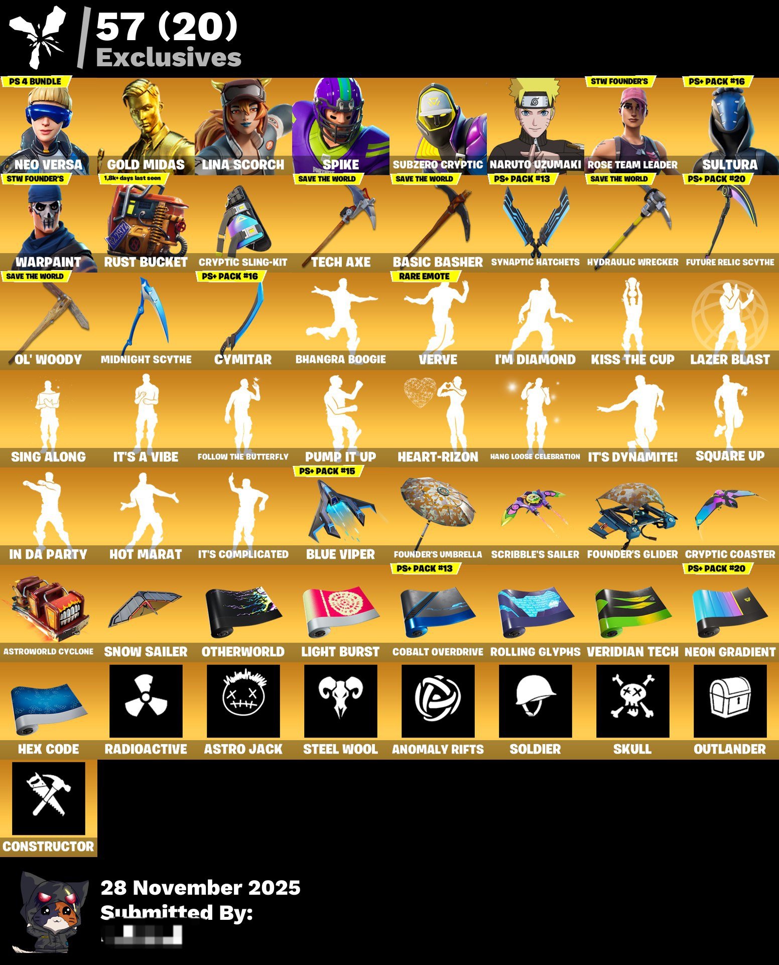 🎨 289 skins | 🌟 Fortnite account