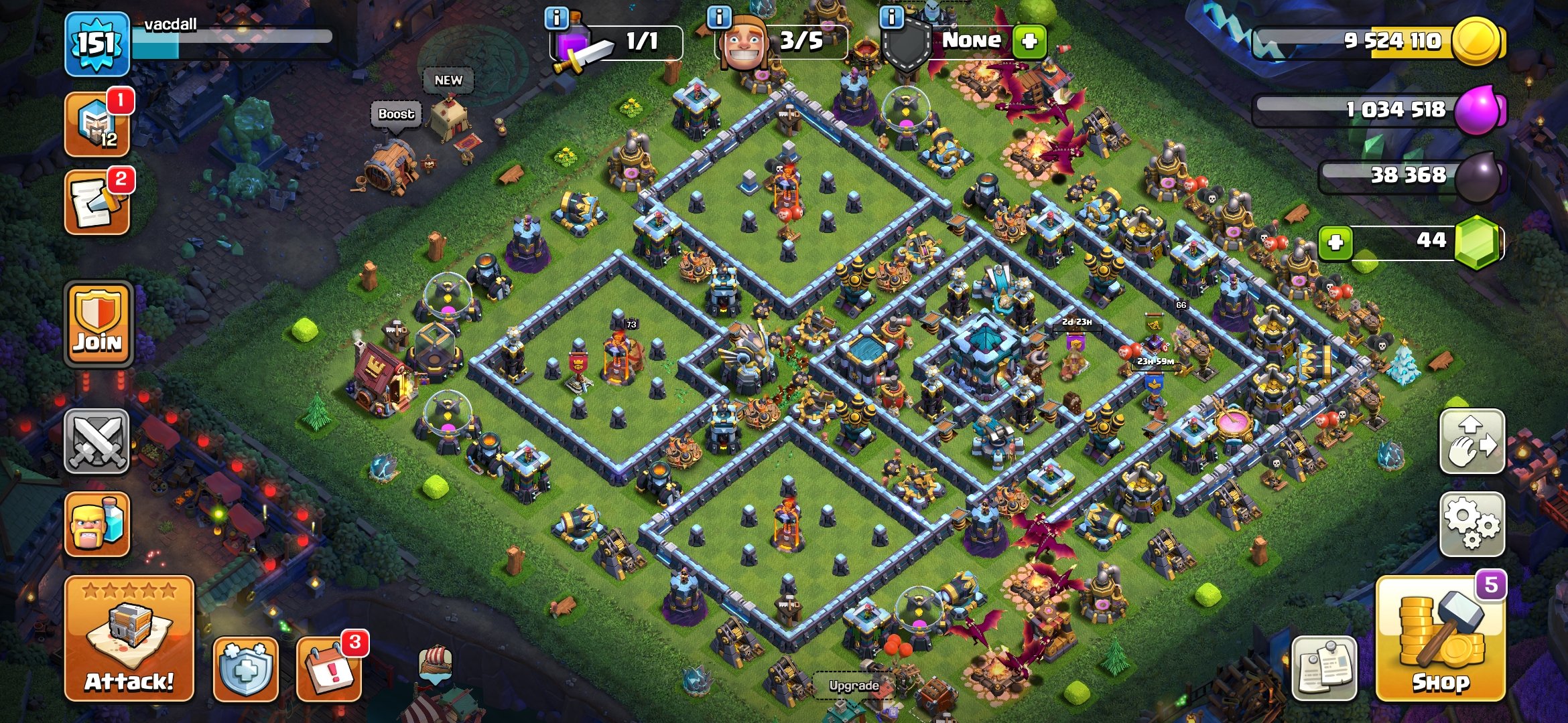 🏰 Clash of Clans акаунт | Ратуша 13 рівень | Рівень 0