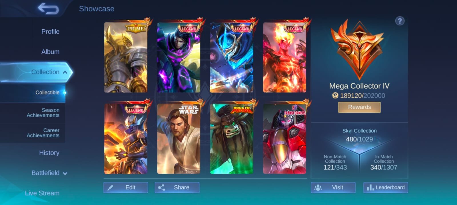 🎮 Mobile Legends аккаунт | Мифический | 131 героев | 484 обликов