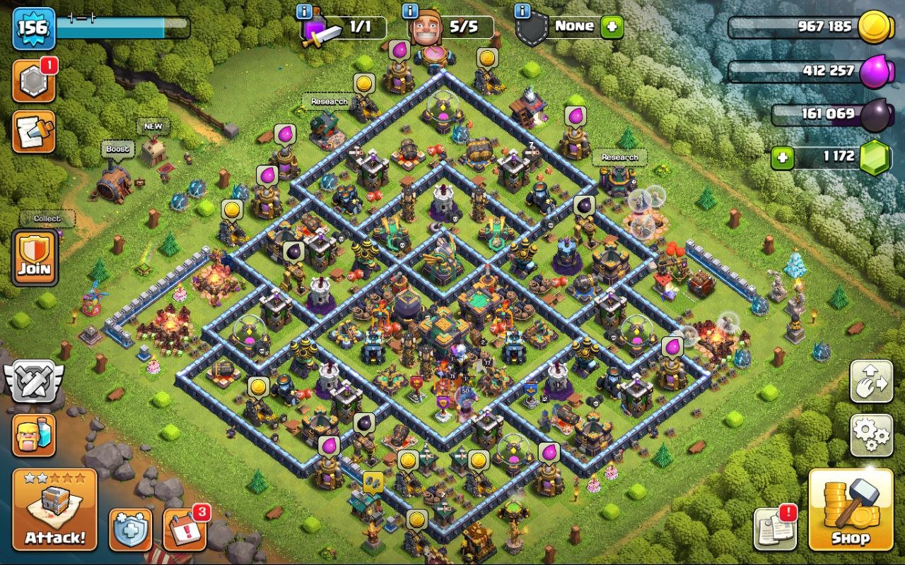🏰 Clash of Clans акаунт | 14 ратуша | Рівень 156