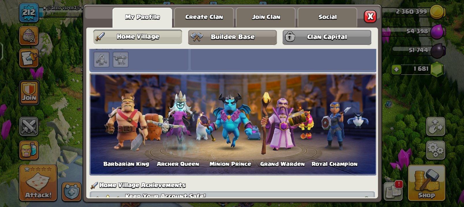 🏰 Clash of Clans акаунт | Ратуша 16 рівня | Рівень 215