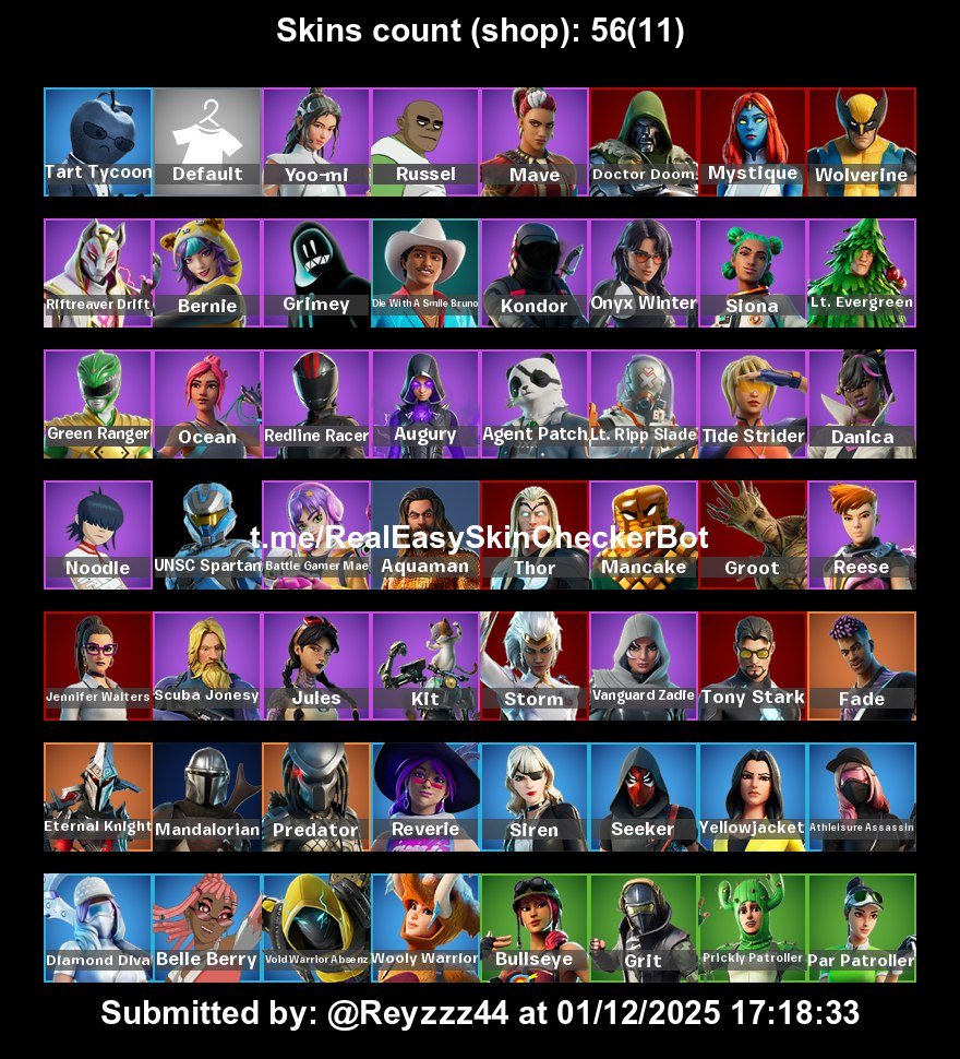 💯 56 skins | 🌟 Fortnite account