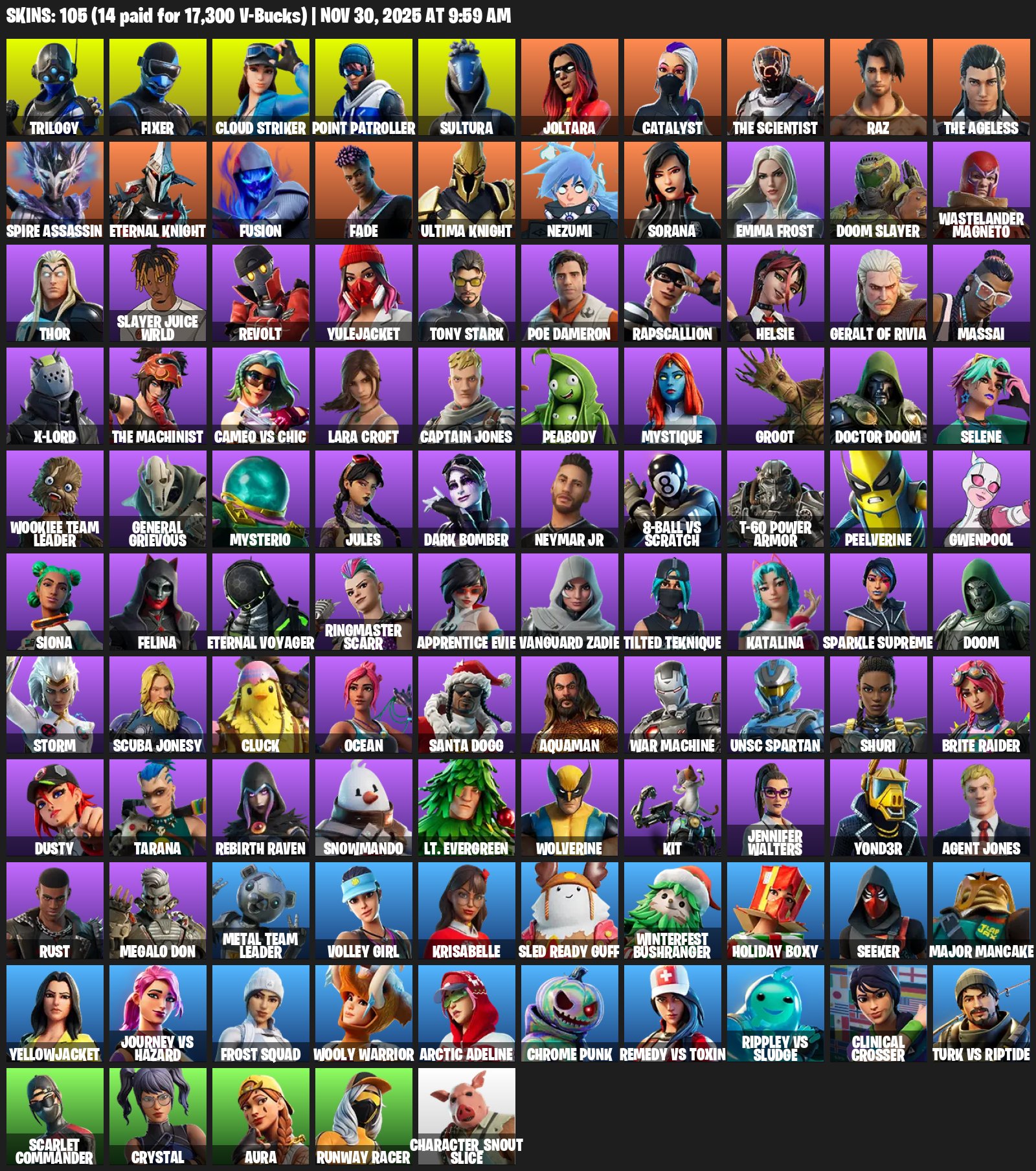 🎨 130 skins | 🌟 Fortnite account
