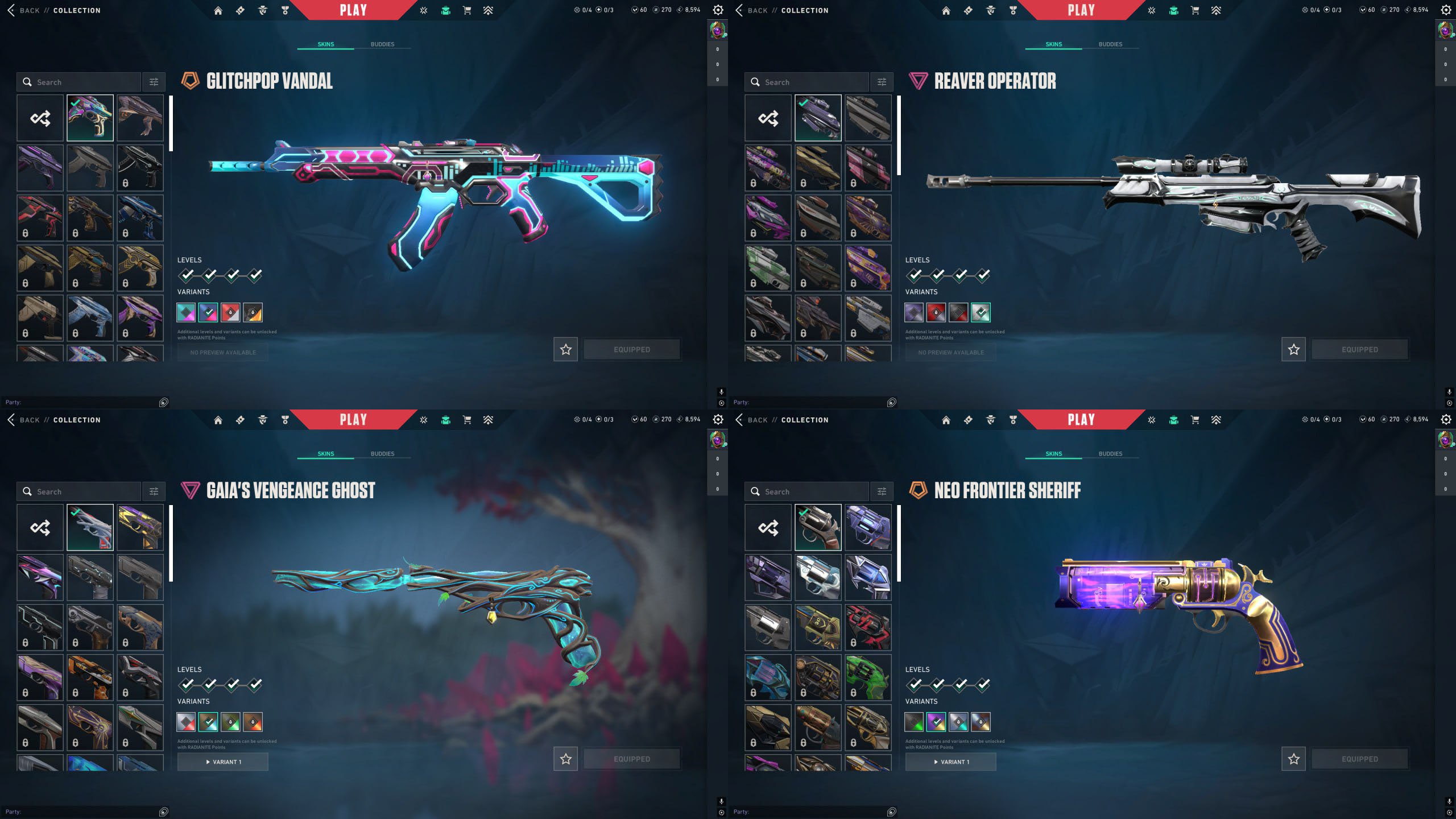 ● 20 skins | 1 knife | Glitchpop dagger | Vandal EX.O | Vandal Ancient Flame | Operator Reaper