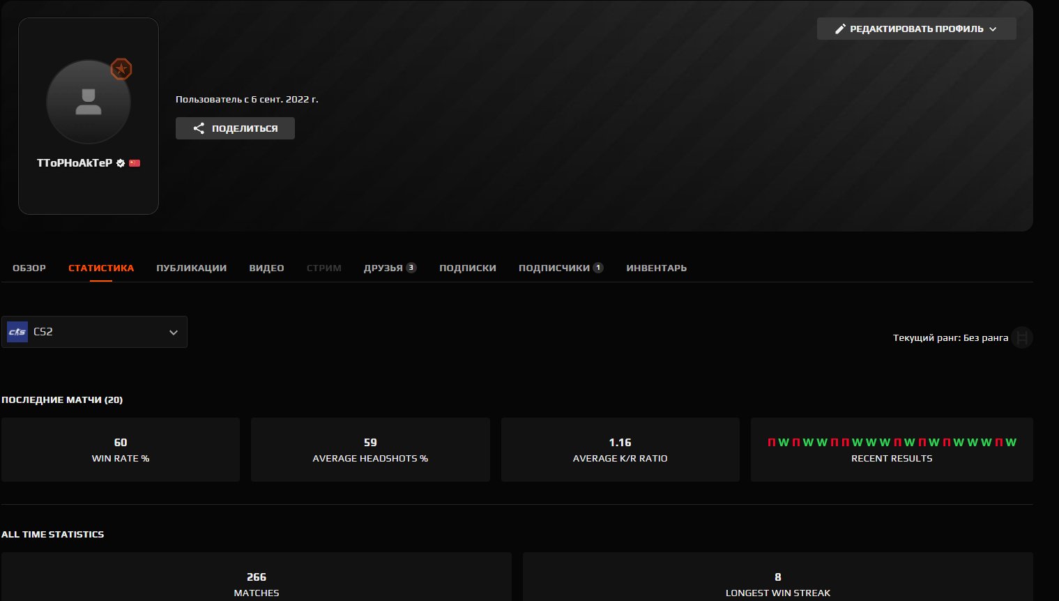 🏆 FACEIT LVL 10 | 🎯 2423 ELO | ⚡ 266 matches — Ready for Competitive Gaming