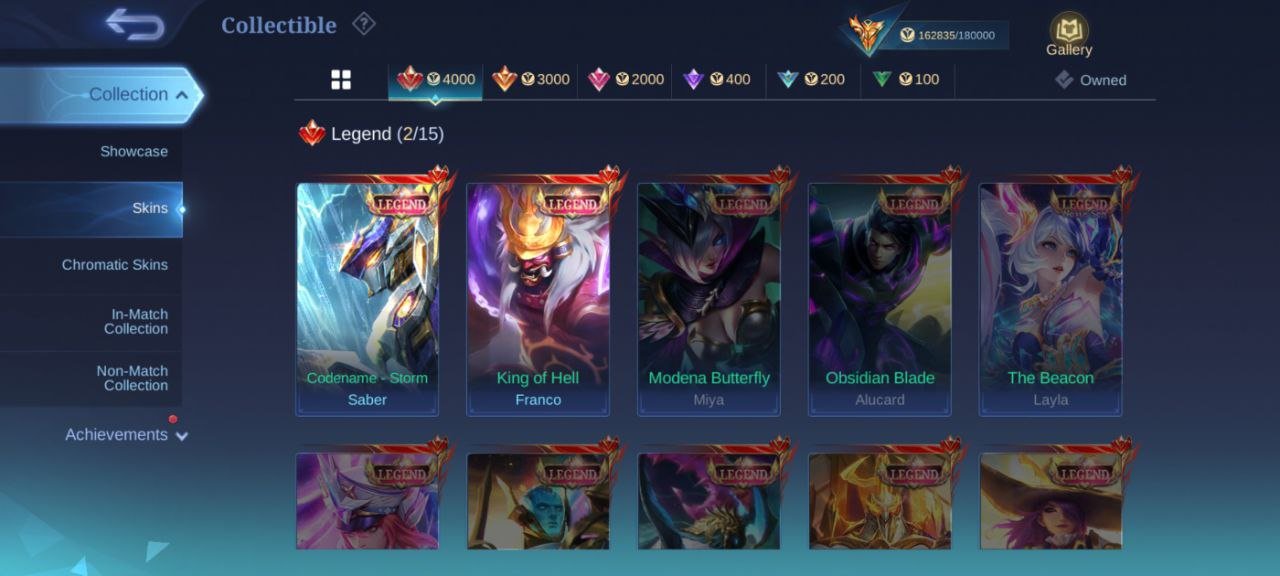 🎮 Mobile Legends account | Mythic | 131 heroes | 420 skins
