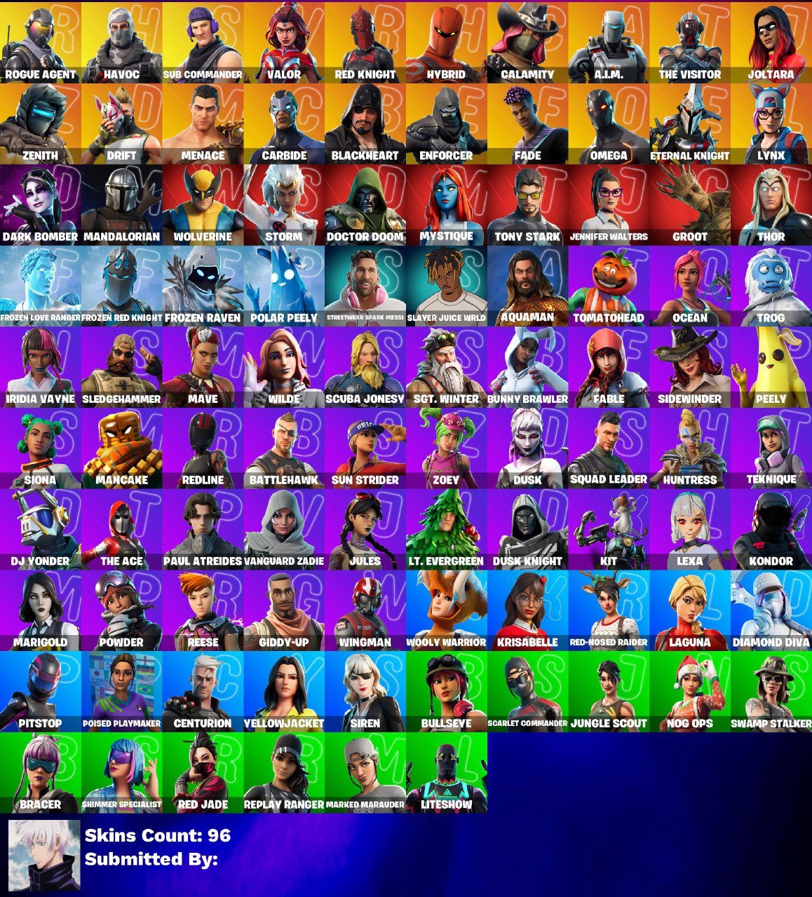 🎨 96 skins | 🌟 Fortnite account