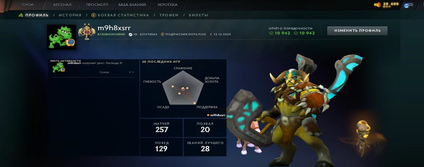 🏅 MMR 3268 | 🕒 206 hours | 🛡 10942