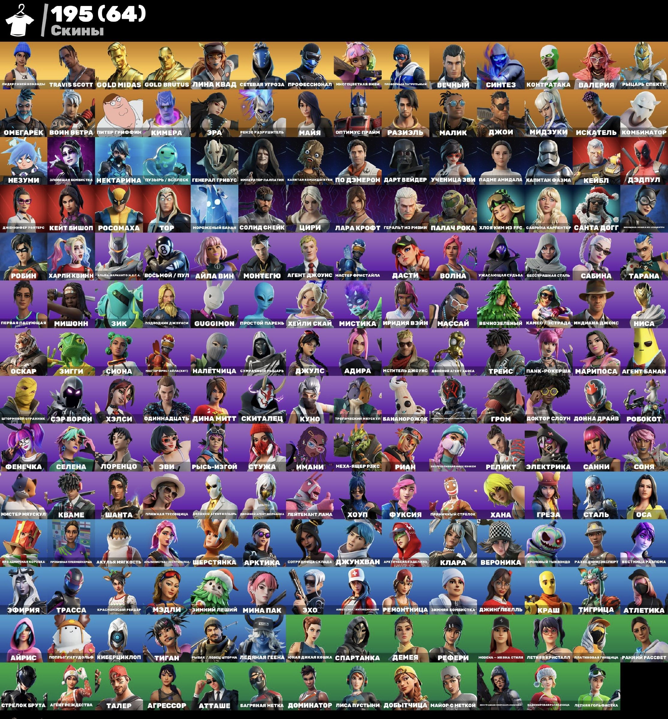 🎨 195 skins | 🌟 Fortnite account