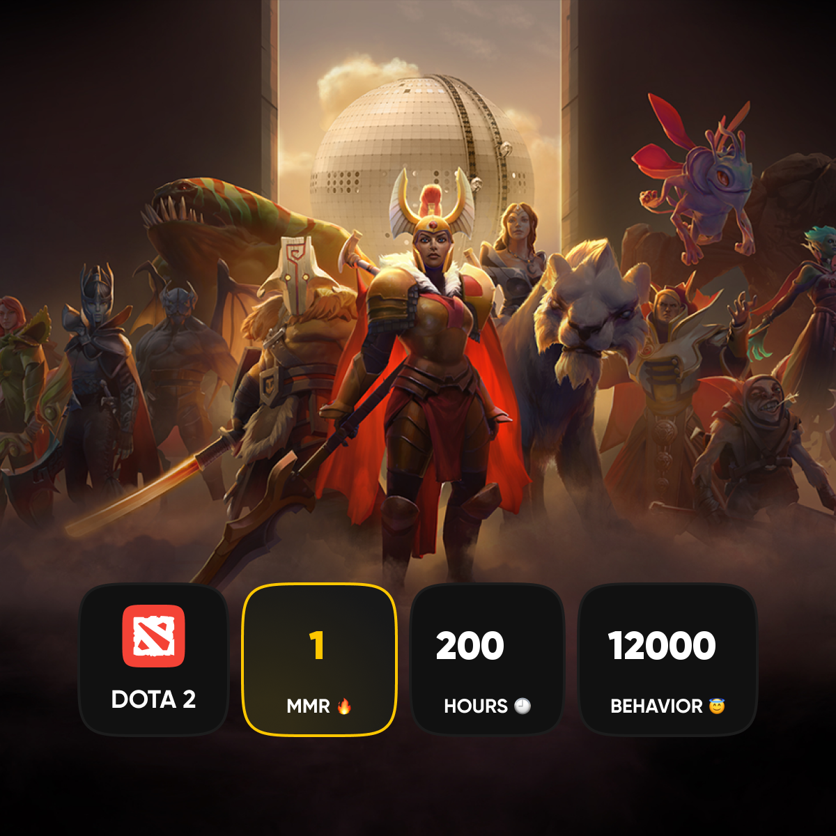 🏅 MMR 1 | 🕒 200 hours | 🛡 12000