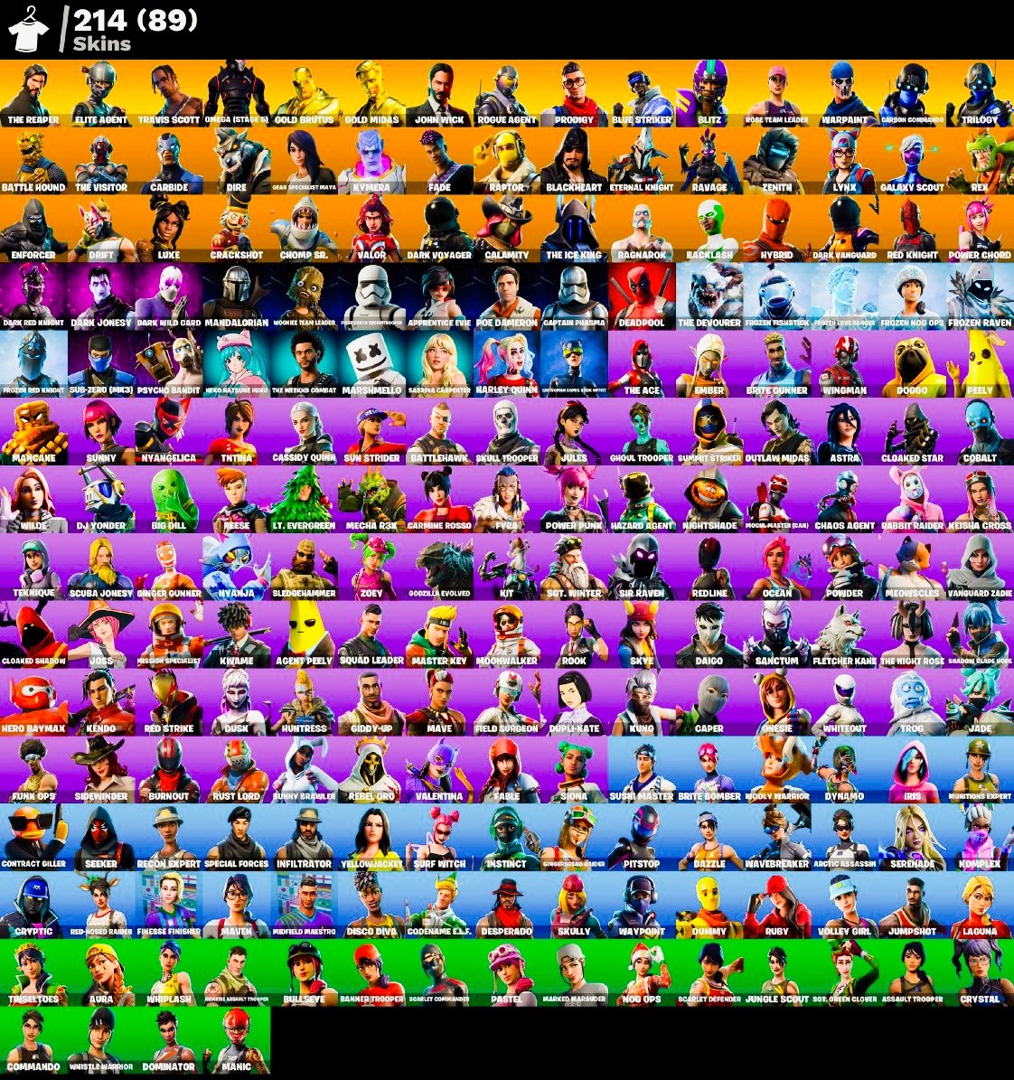 💖215 скинов | 🌟 Fortnite аккаунт