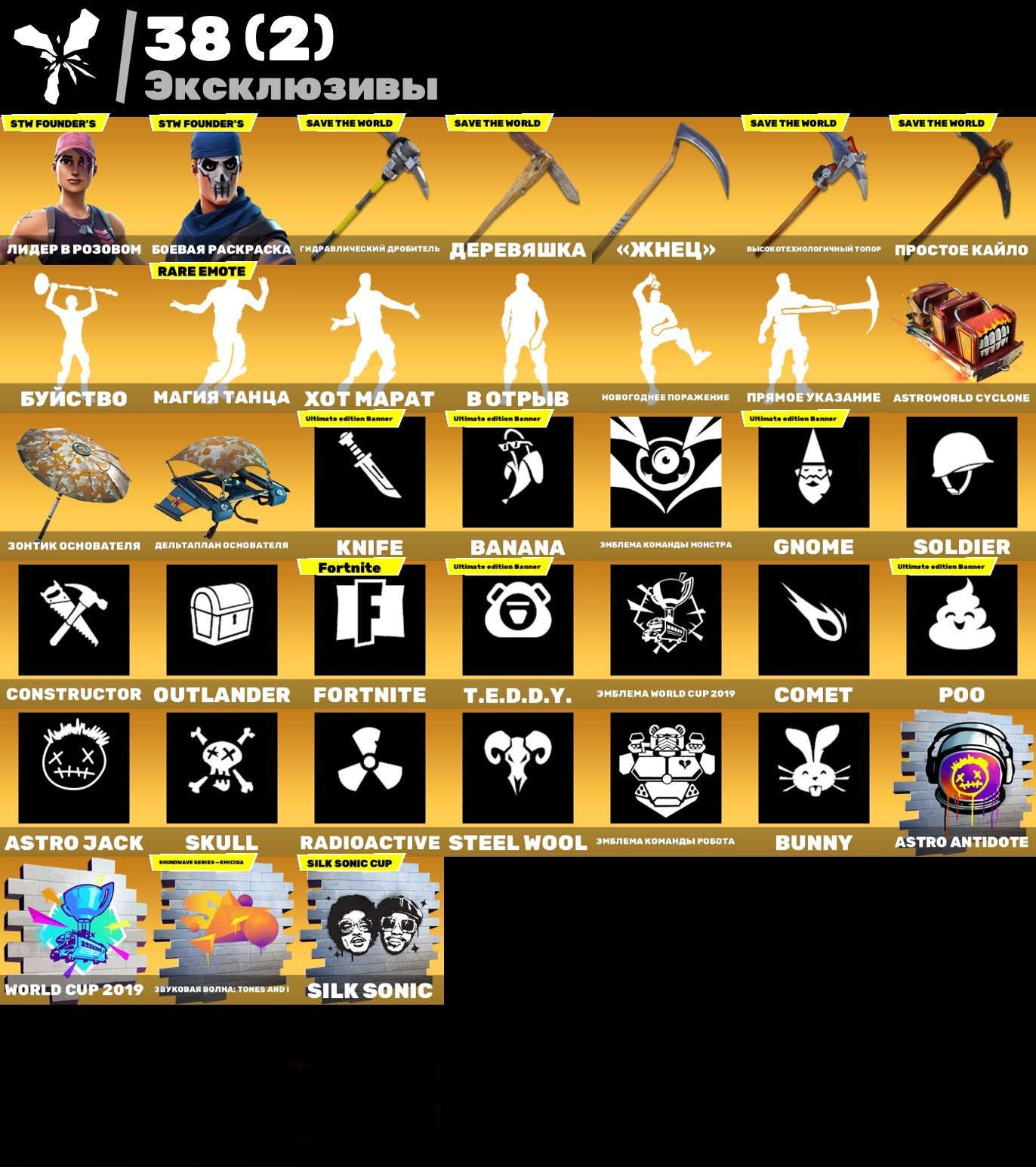 Diverse Fortnite Collection with 122 Unique Skins 🎭🖥