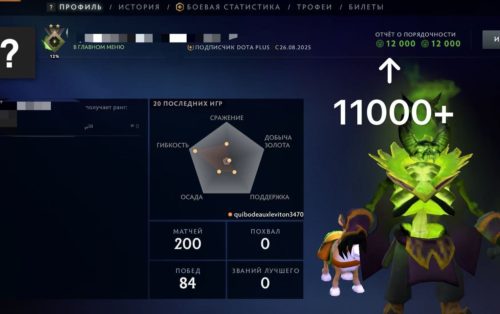 🏅 MMR 250 | 🕒 200h | 🛡 Integrity 11000