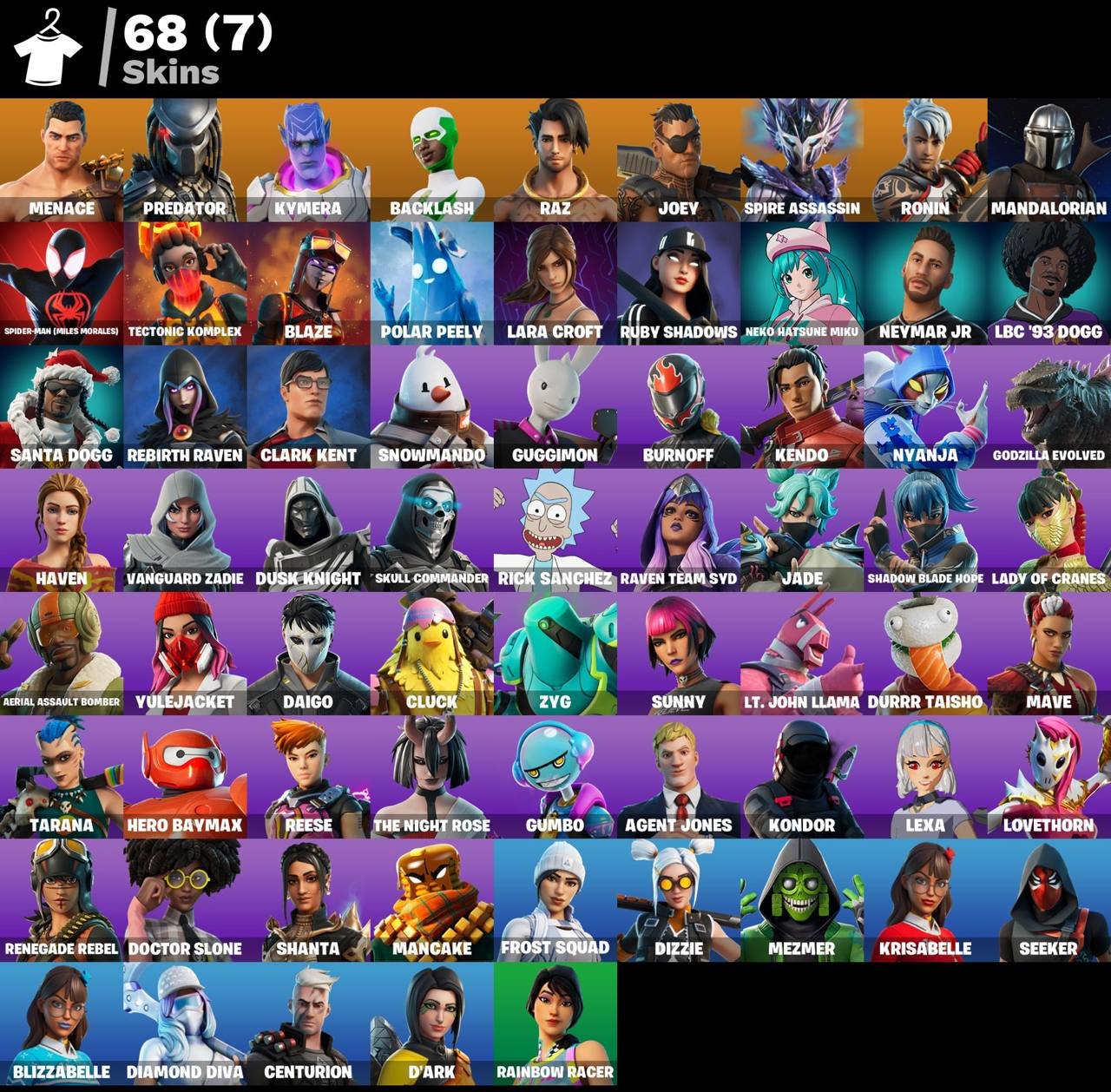 💥69 skins | 🌟 Fortnite account