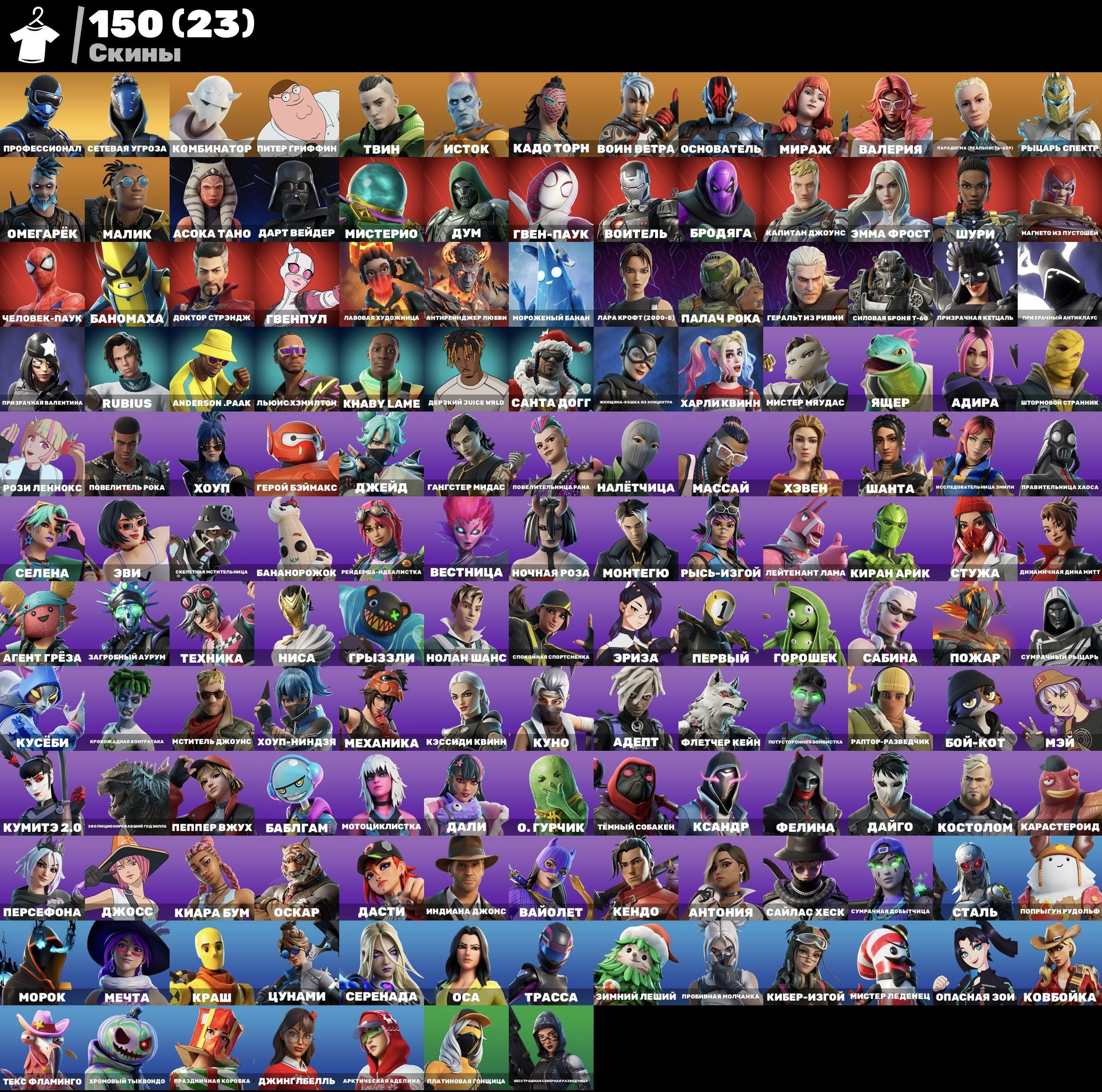 Diverse Collection of 151 Skins for PC Battle Royale 🎭🖥