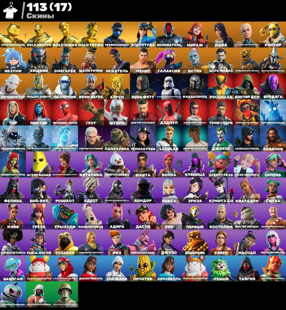 Diverse Fortnite Collection with 113 Skins on PC 🎭🖥