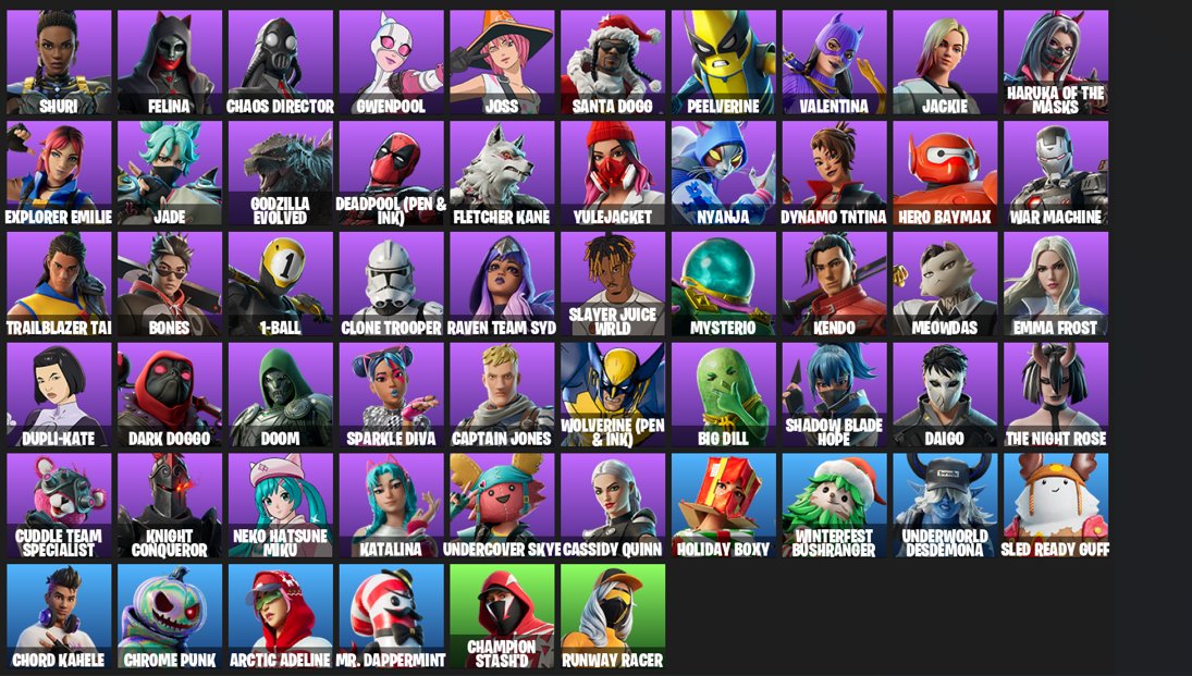 Diverse Collection of 31 Unique Skins for PC Battle Royale
