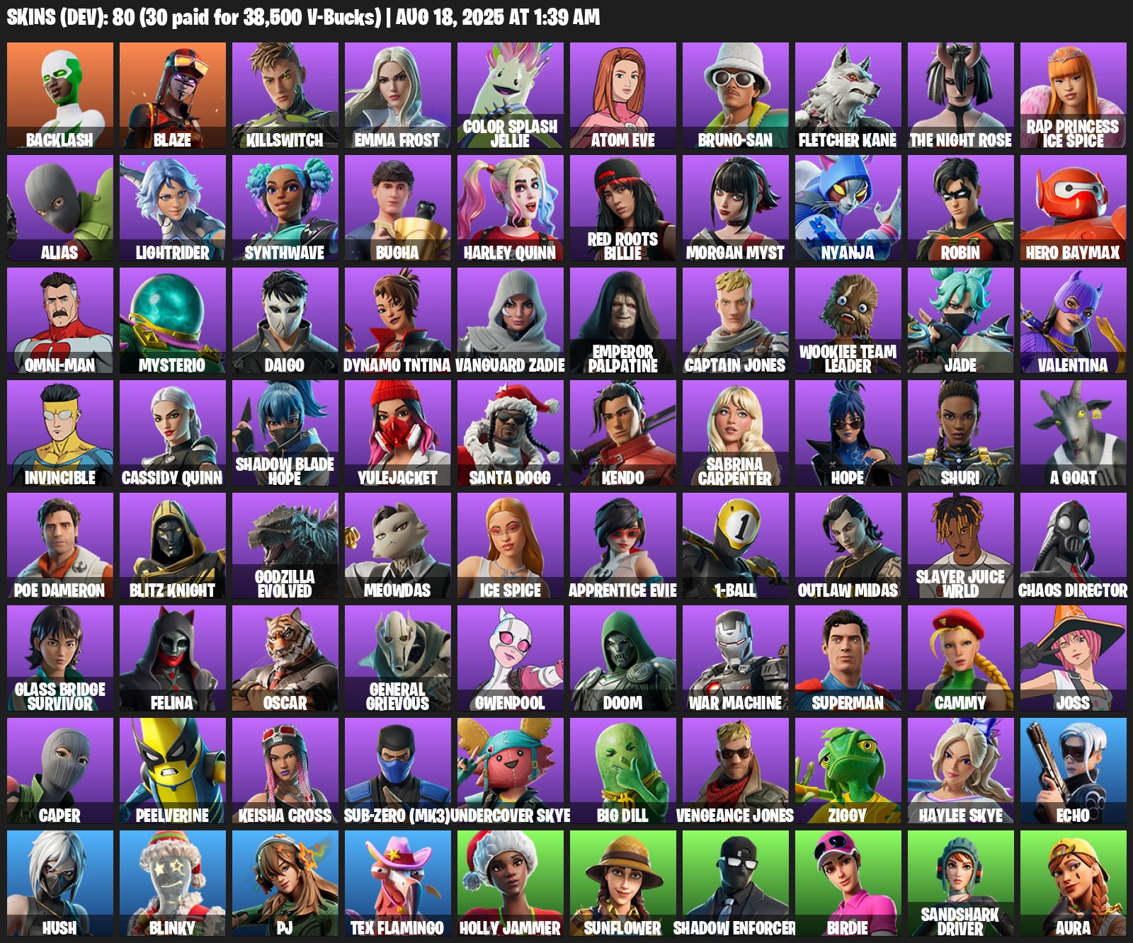 Diverse Collection of 80 Skins for PC Battle Royale 🎭🖥