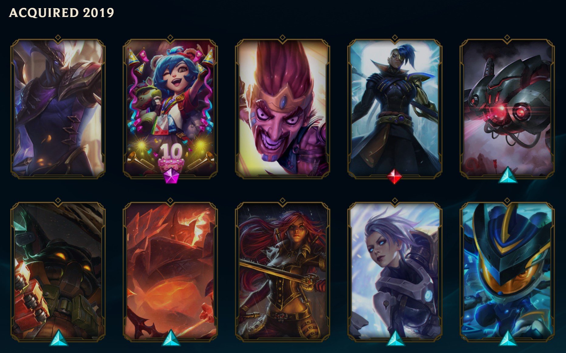 Unranked Account on EU West with 138 Champions and 124 Skins