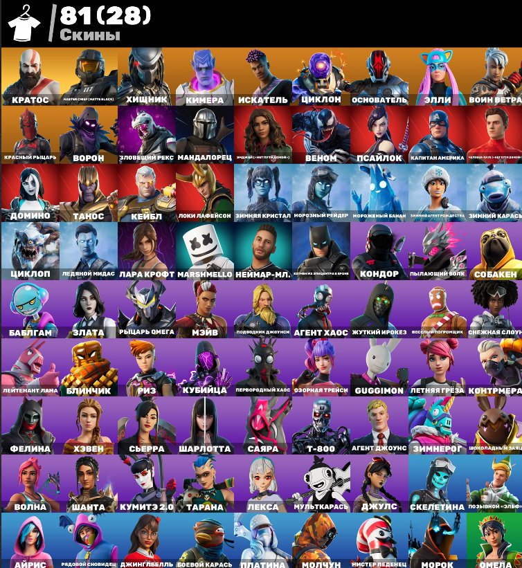 Diverse Fortnite Collection with 81 Unique Skins 🎭🖥