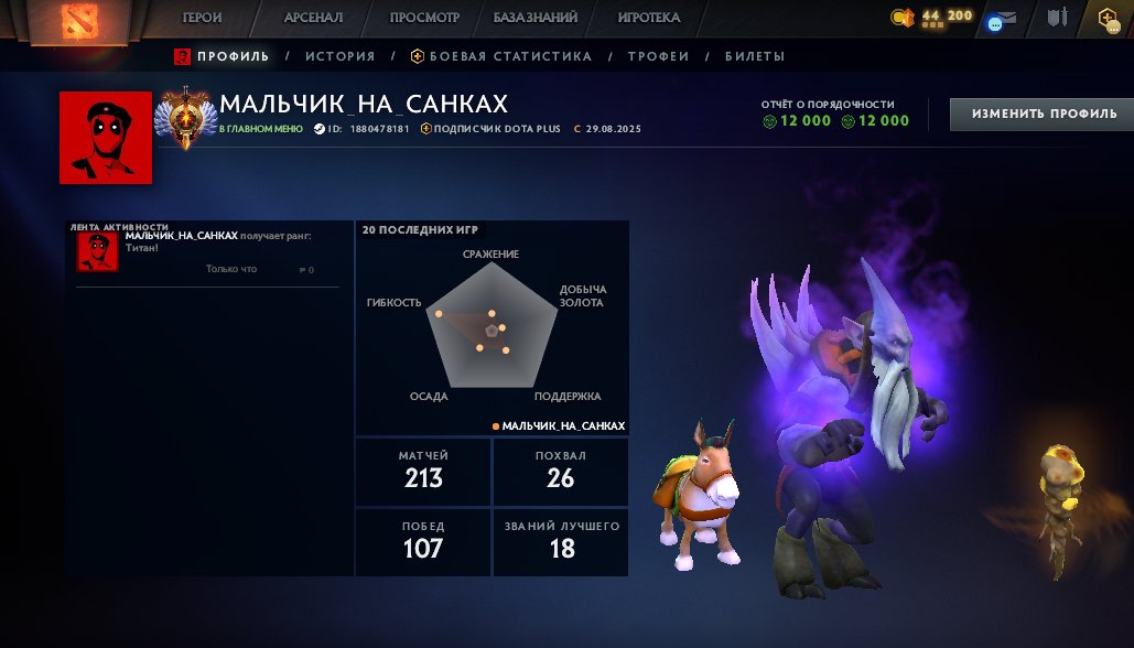 🏅 MMR 7156 | 🕒 178 годин | 🛡 12000