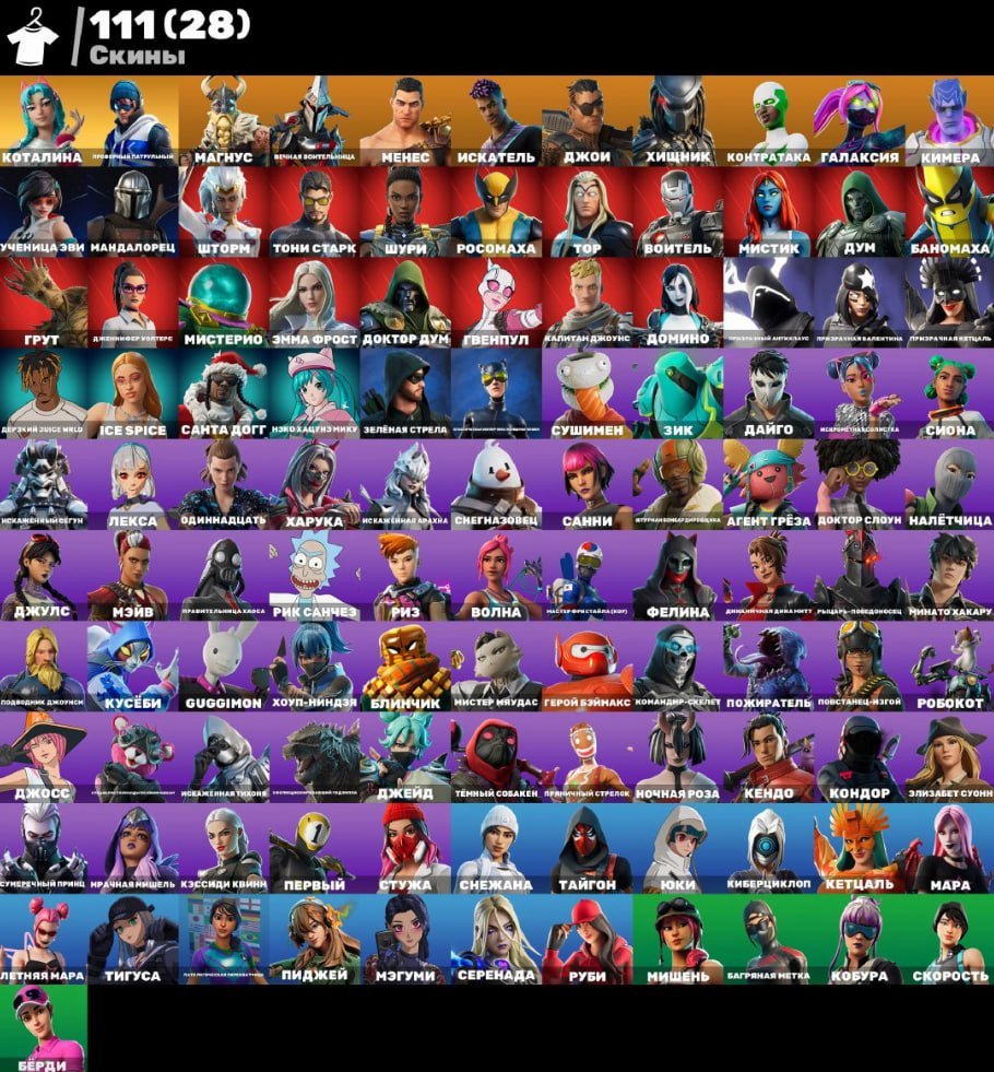 Unique Fortnite Collection with 119 Skins on PC 🎭🖥