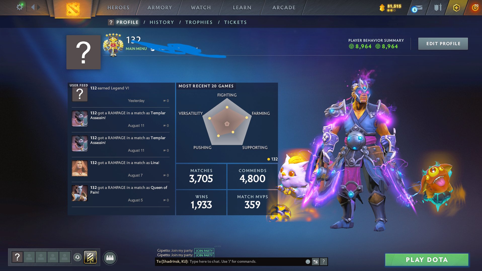 🏅 MMR 3700 | 🕒 3500h | 🛡 Integrity 8000