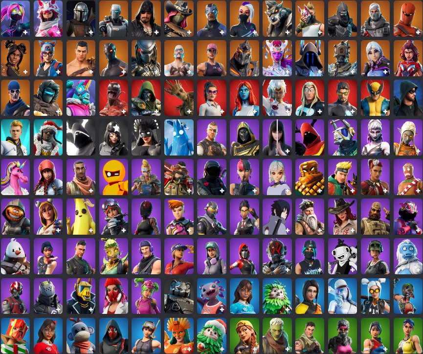 Unique Fortnite Collection with 120 Skins on PC 🖥🎭