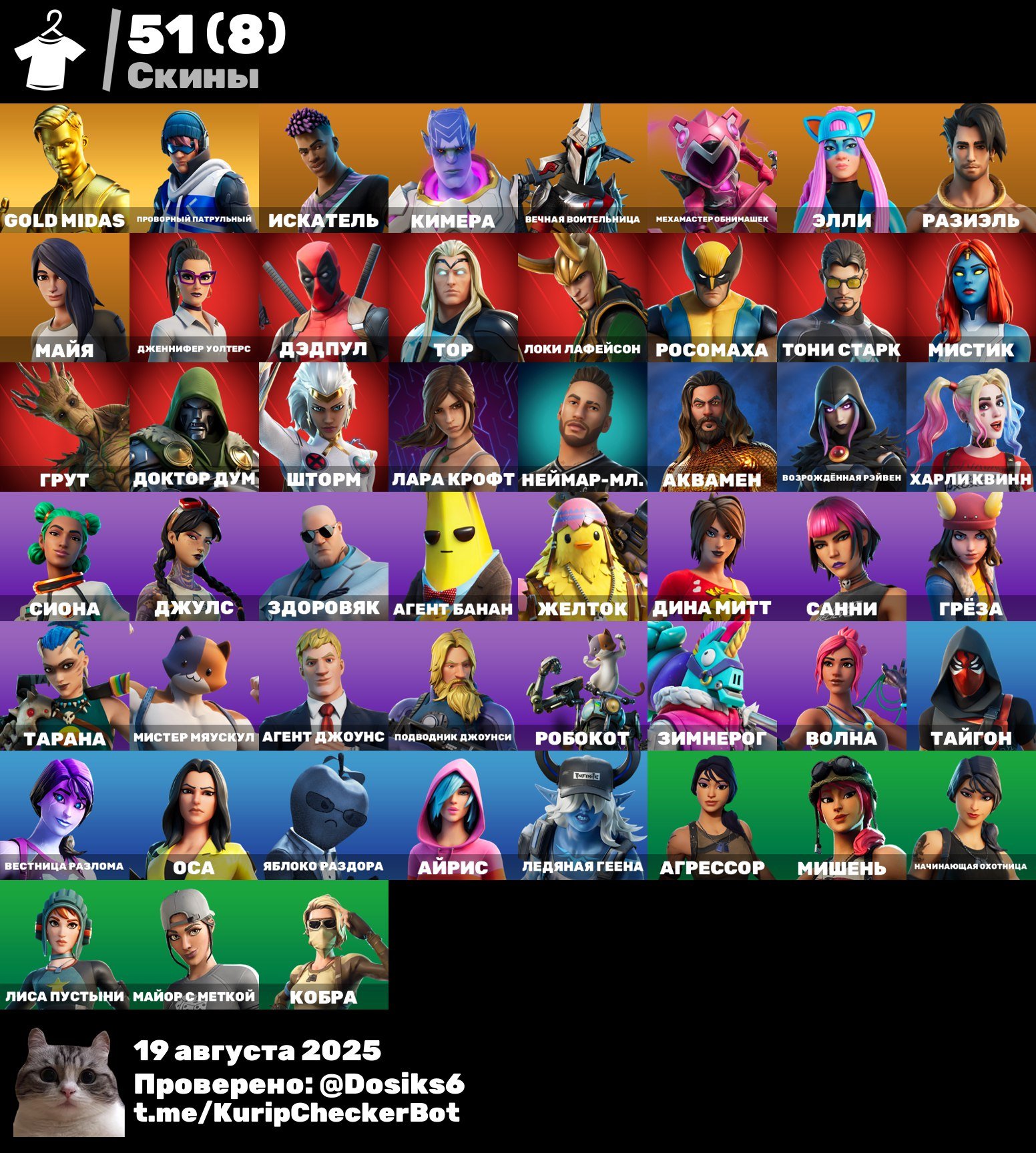 Diverse Fortnite Collection with 52 Unique Skins 🎭🖥