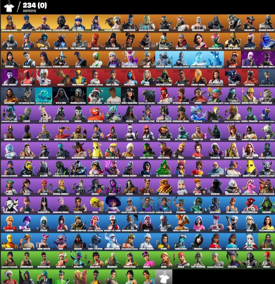 🎨 234 skins | 🌟 Fortnite account