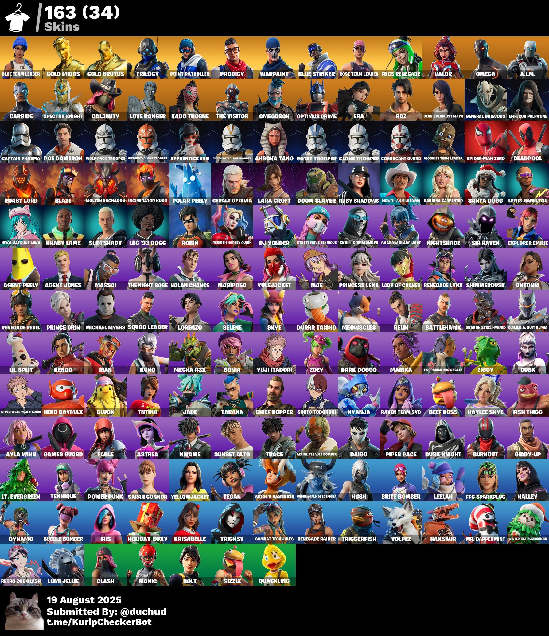🎨 163 skins | 🌟 Fortnite account