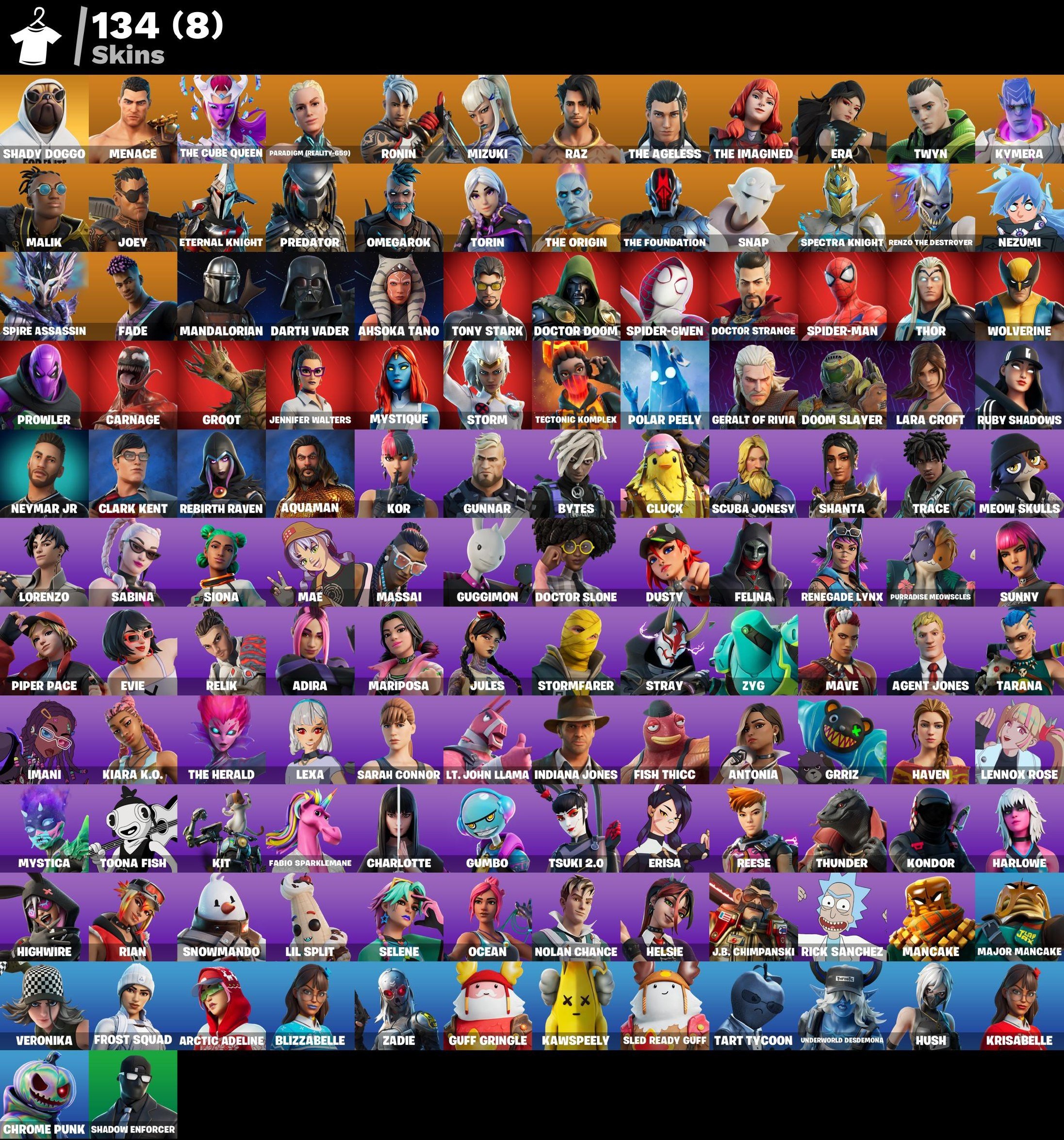 Battle Royale Collection with 134 Unique Skins 🎭🖥