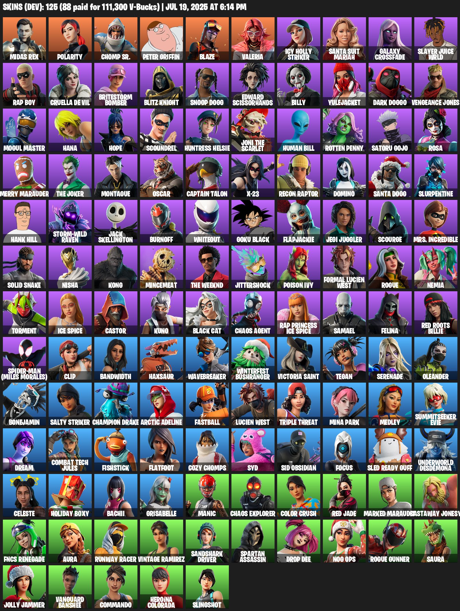 🎨 126 скинов | 🌟 Fortnite аккаунт
