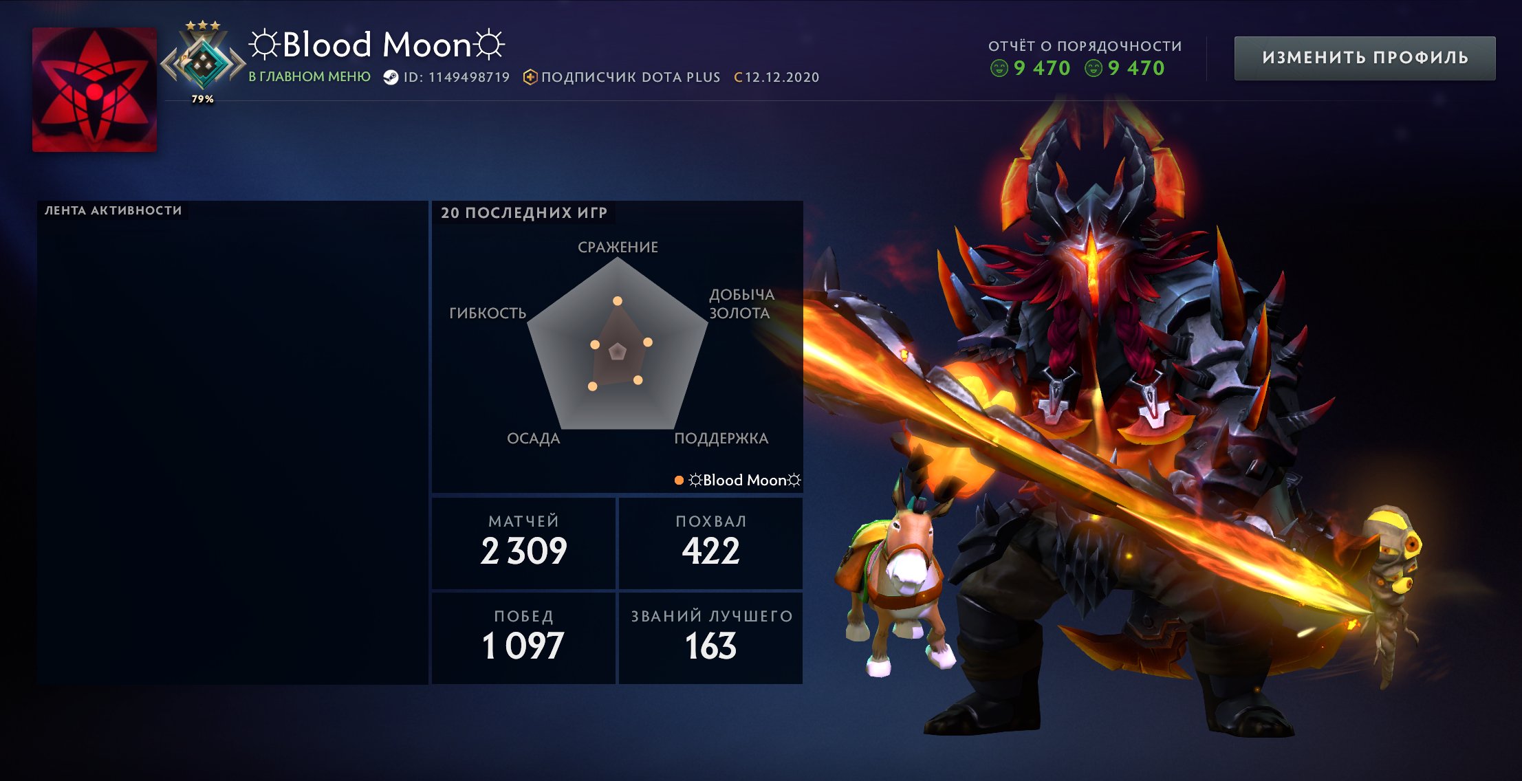 🏅 MMR 1971 | 🕒 2250 годин | 🛡 9470