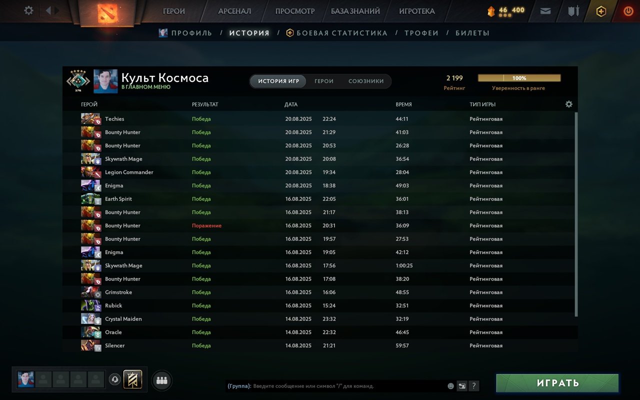 🏅 MMR 2200 | 🕒 245h | 🛡 Integrity 11800