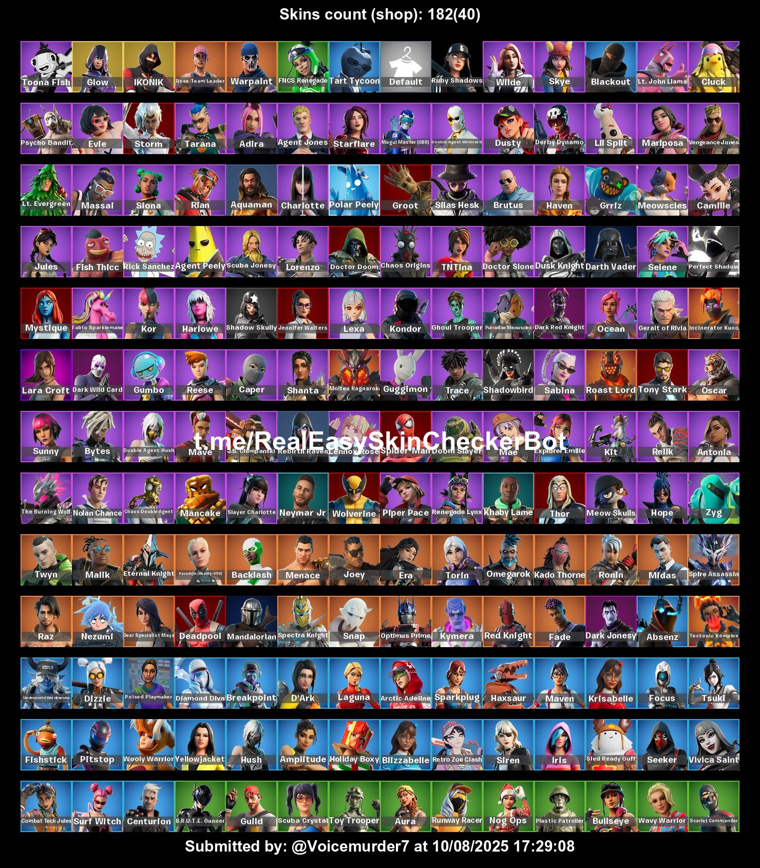 💖 ACCOUNT WITH 182 SKINS 🌟 Fortnite account
