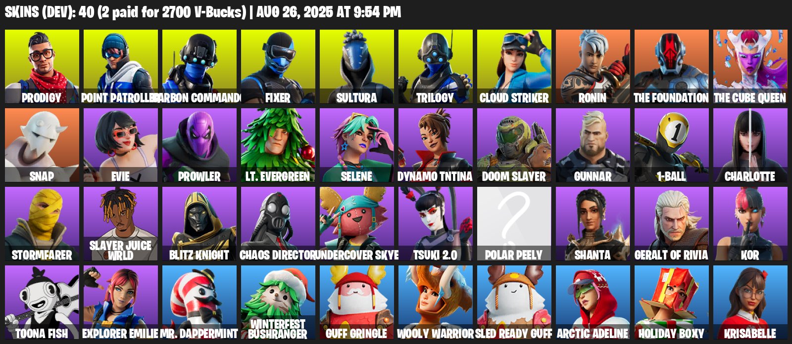 💖 40 skins | 🌟 Fortnite account