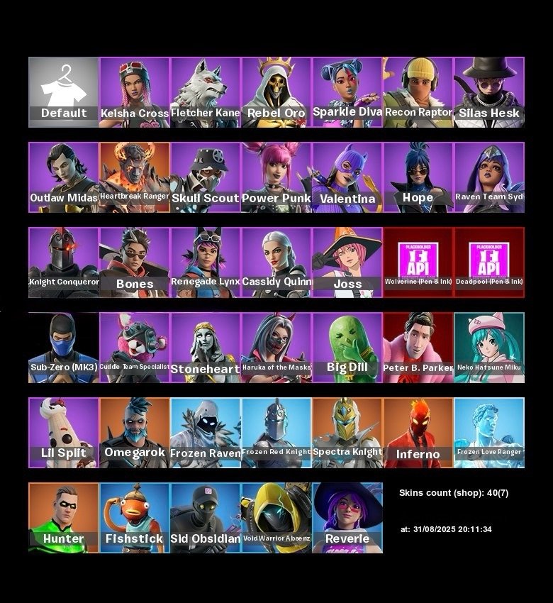 💖 40 skins | 🌟 Fortnite account