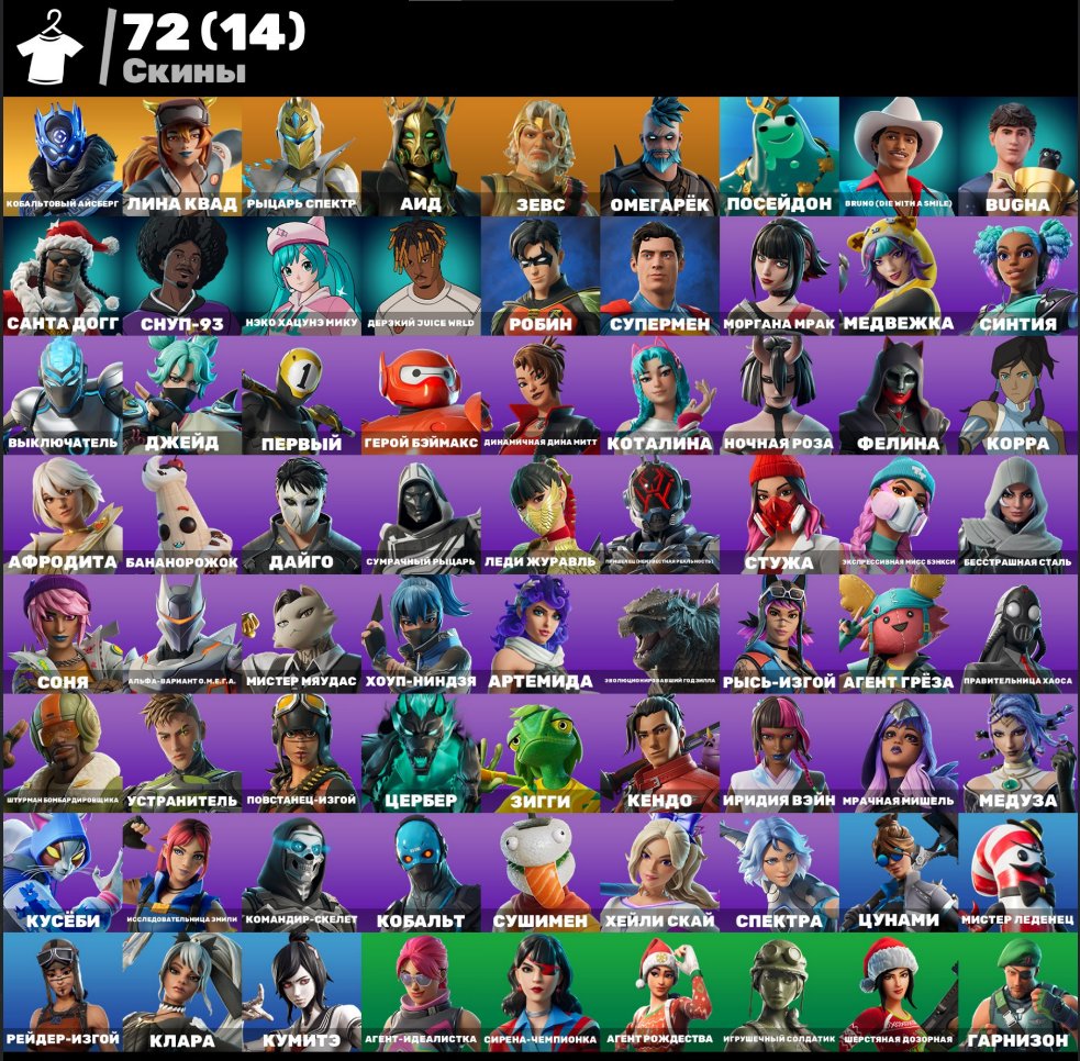 Diverse Collection of 72 Skins for PC Battle Royale