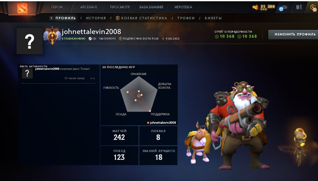 High-Ranked Dota 2 Account with Impressive MMR