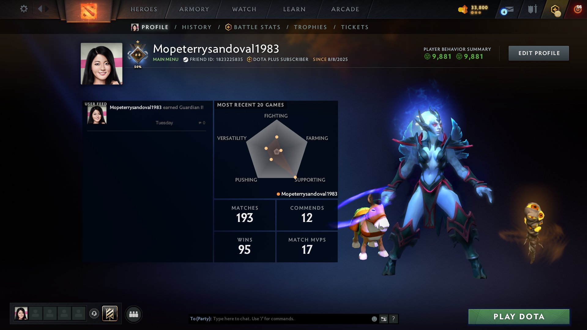 🏅 MMR 840 | 🕒 150h | 🛡 Integrity 10000