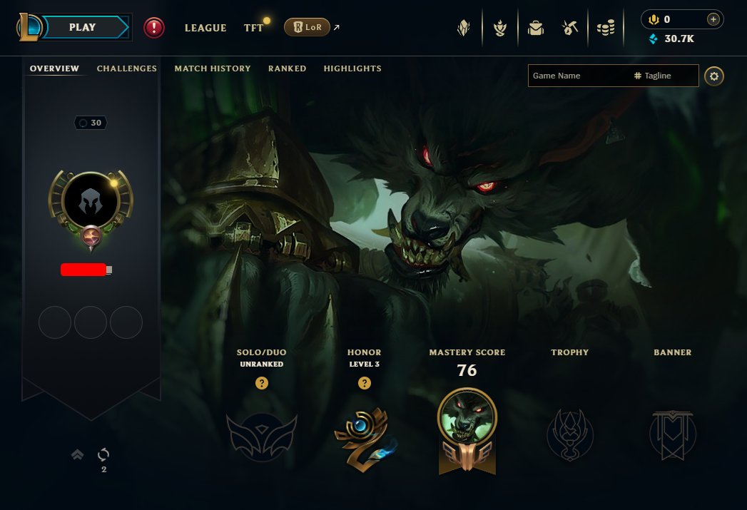 Level 30 EU West Account with 3 Champions and 10 Skins