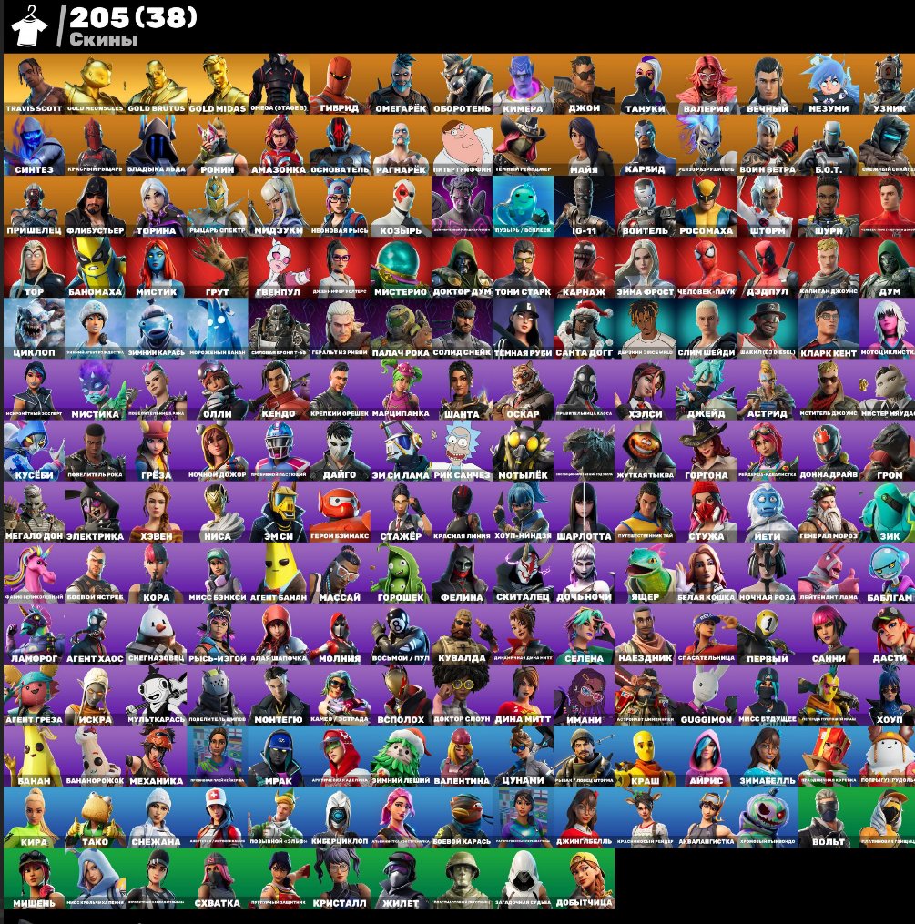 🎨 205 skins | 🌟 Fortnite account