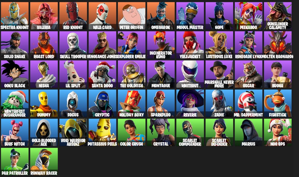 Diverse Fortnite Collection with 52 Unique Skins on PC 🎭🖥