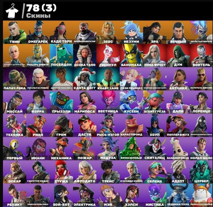 🎨 79 skins | 🌟 Fortnite account