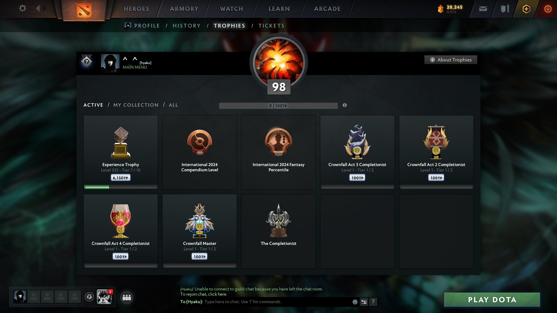 High-Ranked Dota 2 Account with 4500 MMR and 4000 Hours Played